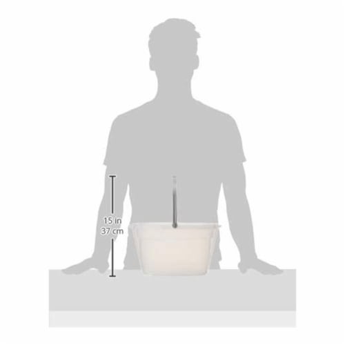 Casabella 4 Gallon Storage Bucket Caddy Bin - White Perspective: bottom