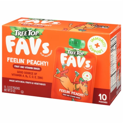 Tree Top® Favs® Feelin' Peachy! Fruit and Vitamin Pouches Perspective: bottom