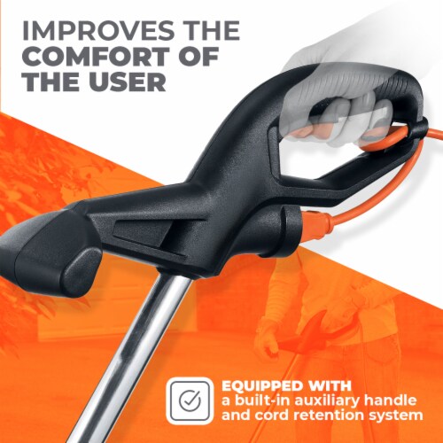 Black and Decker 2-in-1 Metal Electric Trimmer & Edger with 3.5 Amp Motor, Black Perspective: bottom