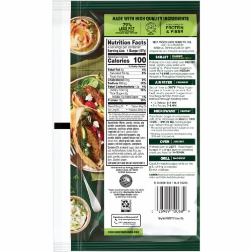MorningStar Farms Garden Veggie Veggie Burgers Perspective: bottom