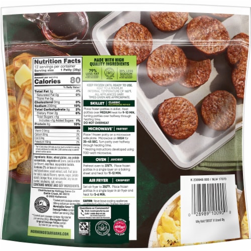 MorningStar Farms Veggie Breakfast Original Meatless Sausage Patties Value Pack Perspective: bottom