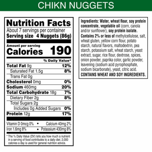 MorningStar Farms® Original Value Pack Plant Based Chik'n Nuggets Perspective: bottom