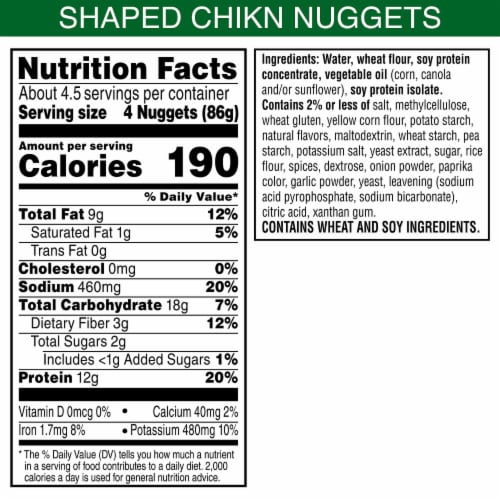 MorningStar Farms® Incogmeato Original Plant Based Chik'n Nuggets Perspective: bottom