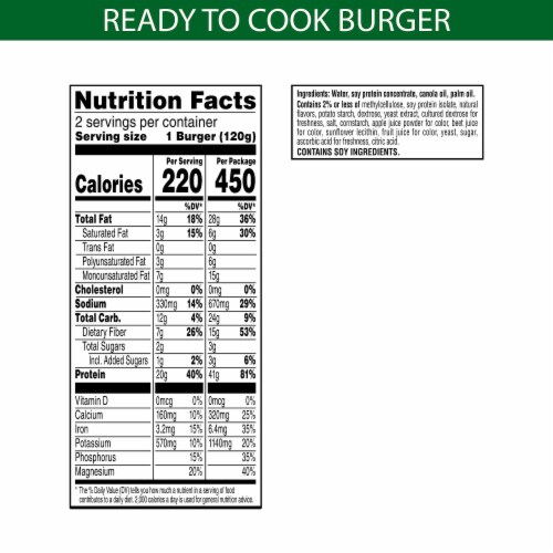 MorningStar Farms Incogmeato Original Vegan Burgers Perspective: bottom