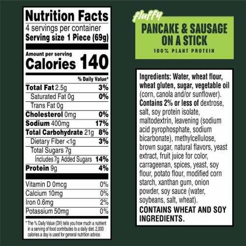 MorningStar Farms® Incogmeato Original Plant Based Pancake and Sausage on a Stick Perspective: bottom