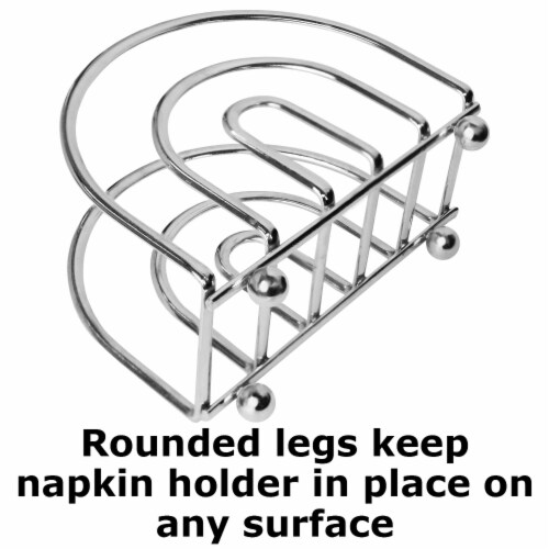 Blue Donuts Chrome Collection Napkin Holder Perspective: bottom
