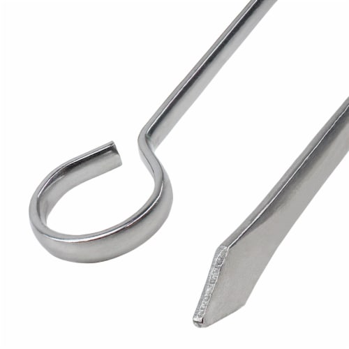 17 inch BBQ Skewers Set of 24, Used for Barbecuing Meat, Stainless Steel Barbeque Accessories Perspective: bottom