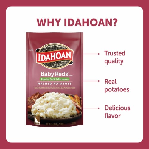 Idahoan Baby Reds with Roasted Garlic & Parmesan Mashed Potatoes Perspective: bottom