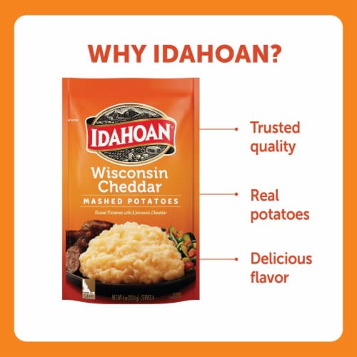 Idahoan® Wisconsin Cheddar Mashed Potatoes Perspective: bottom