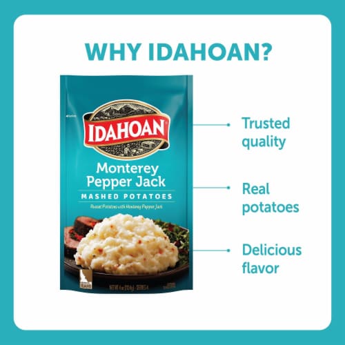 Idahoan® Monterey Pepper Jack Mashed Potatoes Perspective: bottom