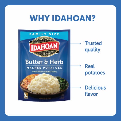 Idahoan Butter Herb Mashed Potatoes Family Size 8 oz Pick n Save