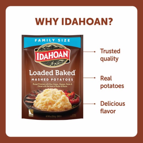 Idahoan Loaded Baked Mashed Potatoes Family Size Perspective: bottom