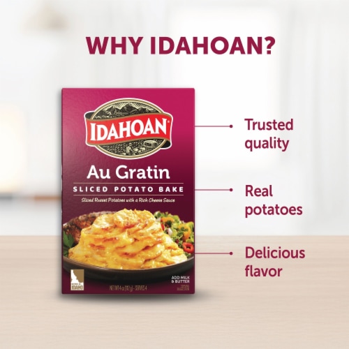 Idahoan Au Gratin Homestyle Casserole Family Size Perspective: bottom