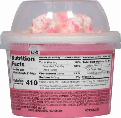 Friendly's Strawberry Cake Krunch Ice Cream Cake Perspective: bottom