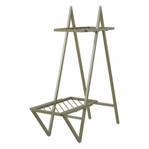Wallflower Plant Stand, Olive Green Perspective: bottom