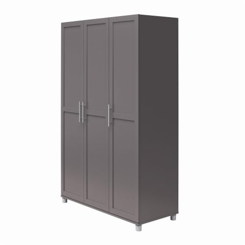Camberly Framed 3 Door Wardrobe, Graphite Gray Perspective: bottom