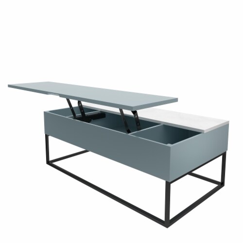 Cortney's Collection Perry Lift-Top Coffee Table, Powder Blue Perspective: bottom