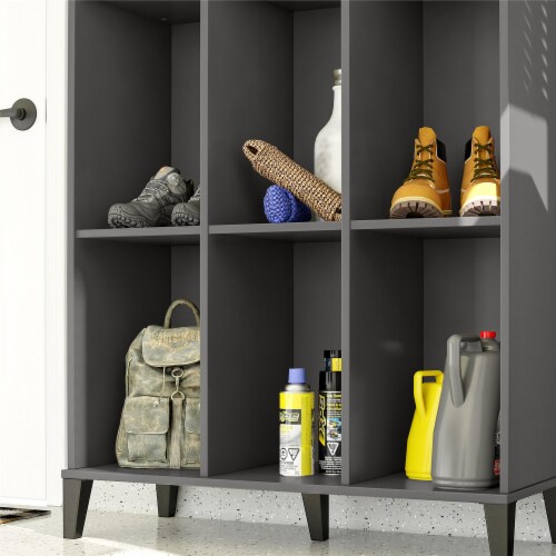 Flex Athletic Shoe Storage Cabinet for Boots Tennis Shoes Graphite 15.39 x 35.67 x 76.65 Harris Teeter