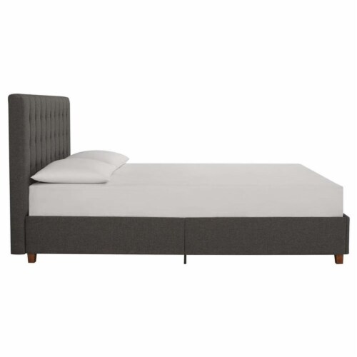 DHP Emily Linen Upholstered Queen Bed in Gray 1 King Soopers