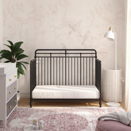 Little Seeds Monarch Hill Hawken 3 in 1 Convertible Metal Crib Adjustable Height Black 30.50 x 55.50 x 44.50 Jay C Food Stores