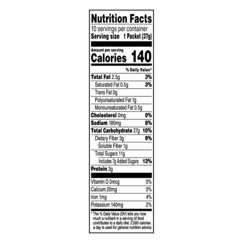 Quaker Cereal Raisin Date Walnut Flavor Instant Oatmeal Breakfast Perspective: bottom