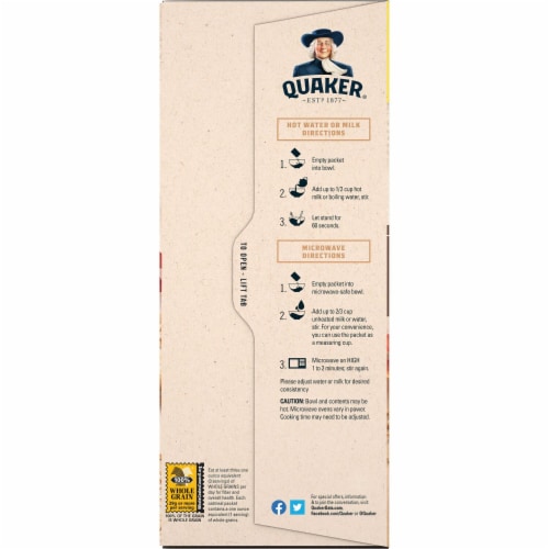 Quaker® Maple & Brown Sugar Instant Oatmeal Perspective: bottom