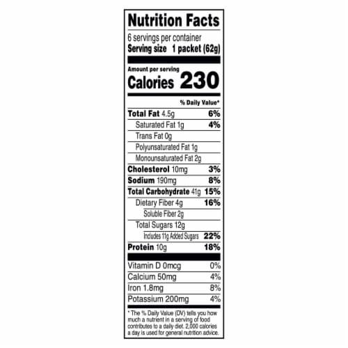 Quaker® Cranberry Almond Protein Instant Oatmeal Perspective: bottom