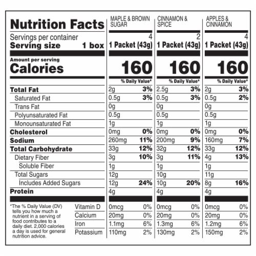 Quaker® Instant Oatmeal Variety Pack Perspective: bottom
