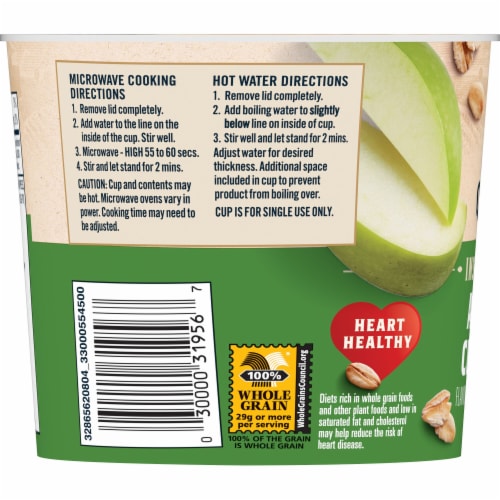 Quaker® Apples and Cinnamon Sugar Instant Oatmeal Cereal Cup Perspective: bottom