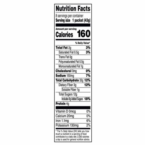 Quaker® Apples & Cranberries Instant Oatmeal Perspective: bottom
