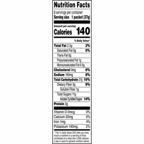 Quaker® Raisin Date Walnut Instant Oatmeal Perspective: bottom