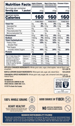 Quaker® Instant Oatmeal Variety Pack Perspective: bottom