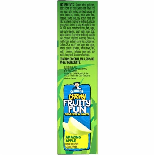 Quaker Chewy Fruity Fun Amazing Apple Granola Bars Perspective: bottom