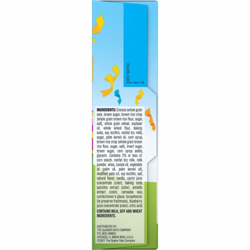 Quaker Chewy Mini Dipps Birthday Blast Granola Bars Perspective: bottom