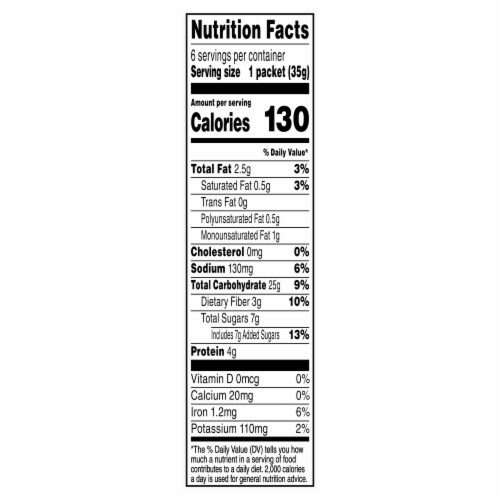 Quaker Cookies & Cream Instant Oatmeal Perspective: bottom