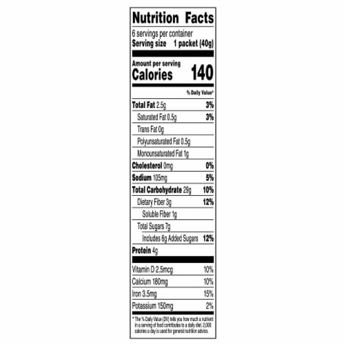 Quaker® Fruit Fusion Raspberry Strawberry Instant Oatmeal Perspective: bottom