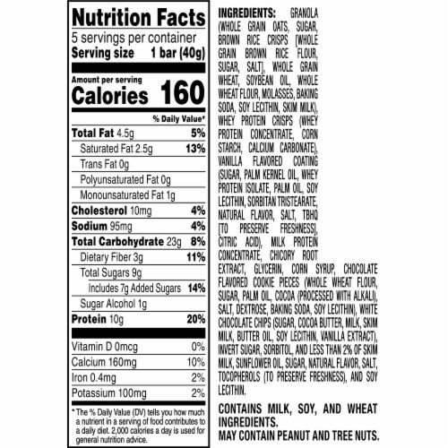 Quaker® Cookies & Cream Protein Granola Bars Perspective: bottom