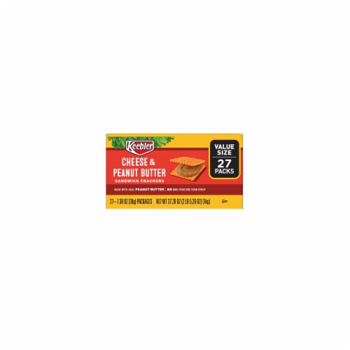 Keebler Sandwich Crackers Cheese and Peanut Butter Perspective: bottom