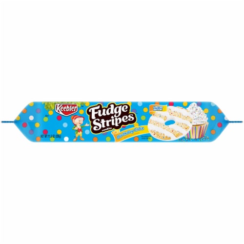 Keebler Fudge Stripes Birthday Cake Cookies Perspective: bottom