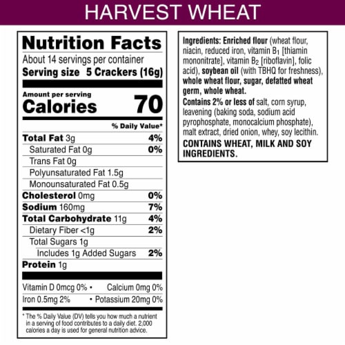 Toasteds® Harvest Wheat Crackers Perspective: bottom