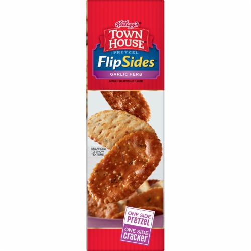 Kellogg's Town House Garlic Herb Pretzel Flipsides Crackers Perspective: bottom