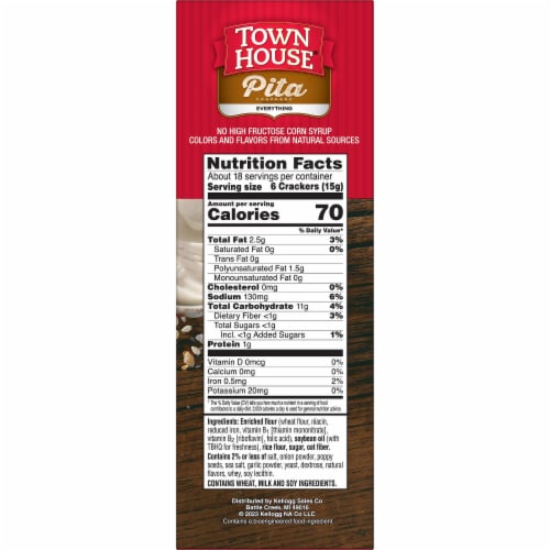 Kellogg's Town House Pita Cracker Perspective: bottom