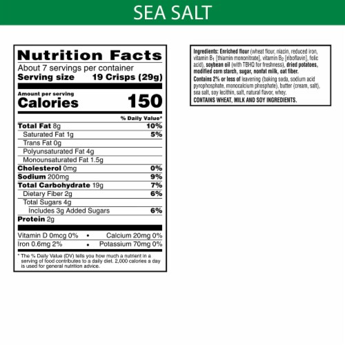 Kellogg's Club Sea Salt Cracker Crisps Perspective: bottom
