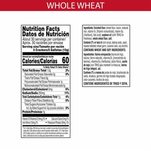 Kellogg's® Zesta Wheat Saltine Snack Crackers Perspective: bottom
