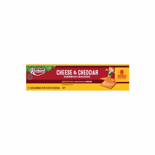 Keebler Sandwich Cheese and Cheddar Sandwich Crackers -- 144 per case Perspective: bottom
