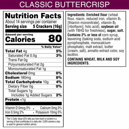 Toasteds®® Classic Buttercrisp Snack Crackers Perspective: bottom