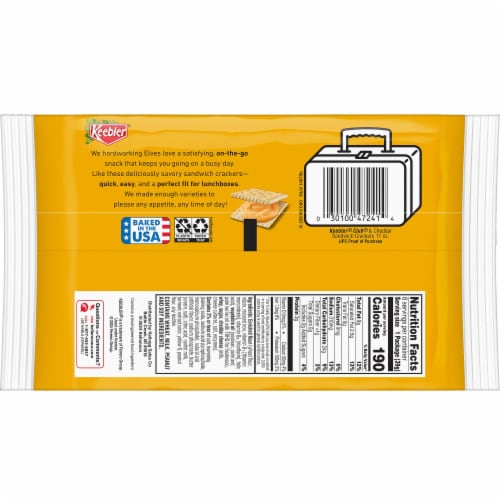 Keebler Club and Cheddar Sandwich Crackers Perspective: bottom