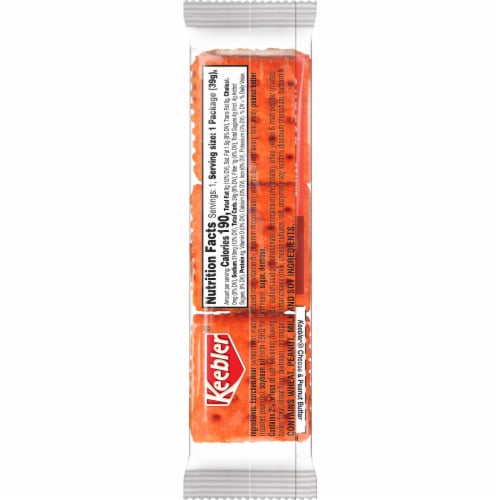 Keebler Cheese and Peanut Butter Sandwich Snack Crackers Perspective: bottom