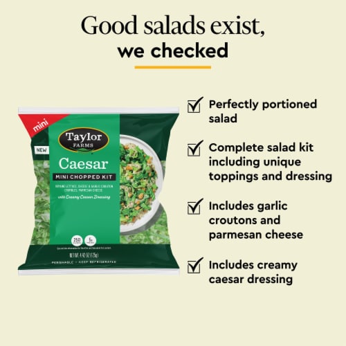 Taylor Farms® Mini Chopped Caesar Salad Bagged Kit Perspective: bottom