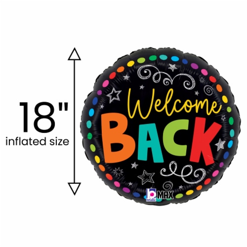 Back to School Welcome Back Helium Filled Balloons Perspective: bottom